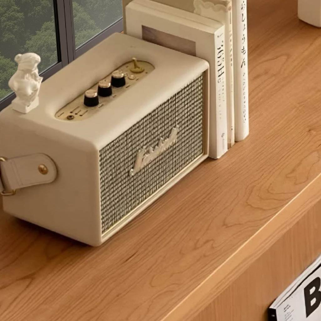 Anders Solid Wood Rattan TV Console with Storage