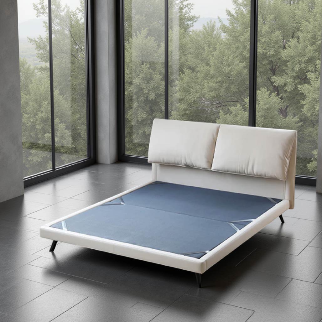 Elin Italian Leather Modern Bed