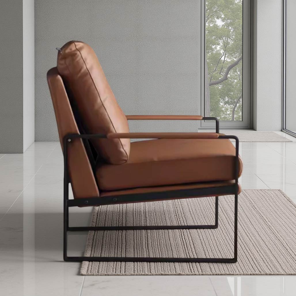 Henri Nordic Steel Armchair