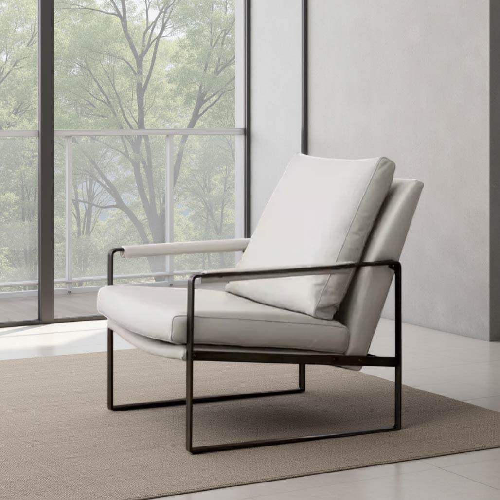 Henri Nordic Steel Armchair