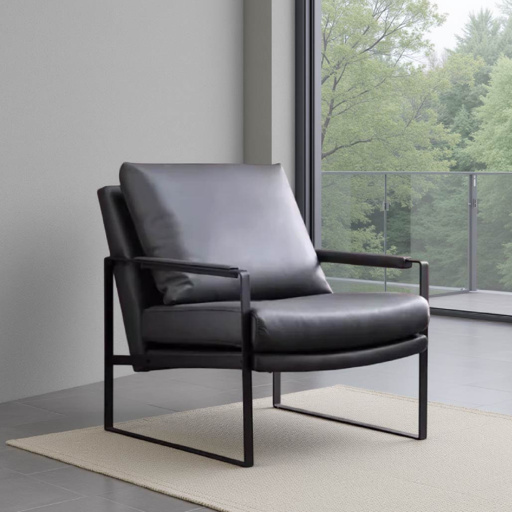 Henri Nordic Steel Armchair