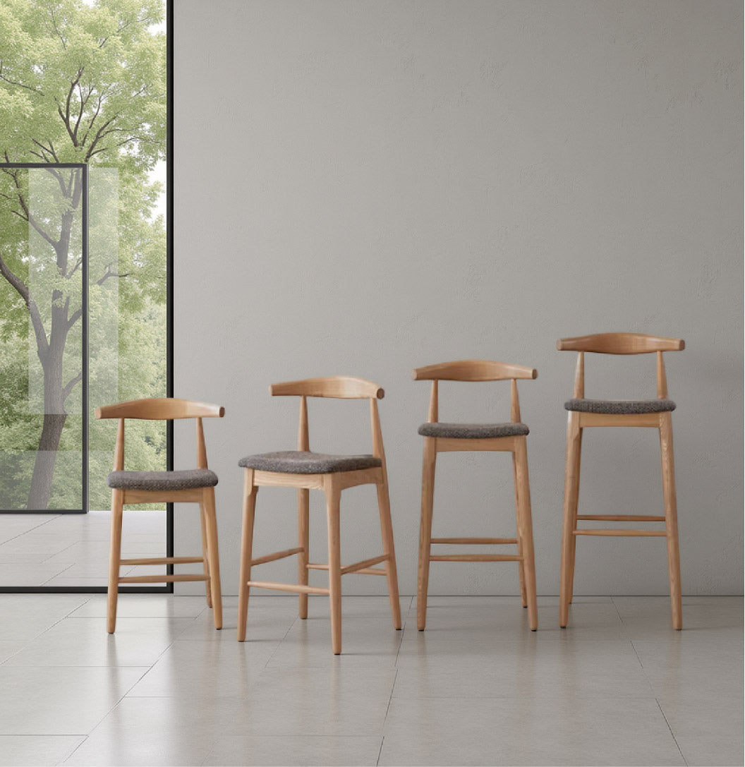 Ingrid Solid Wood Bar Stool