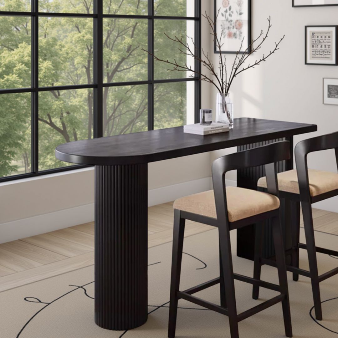 Joakim Ash Wood Bar Stool Table Set