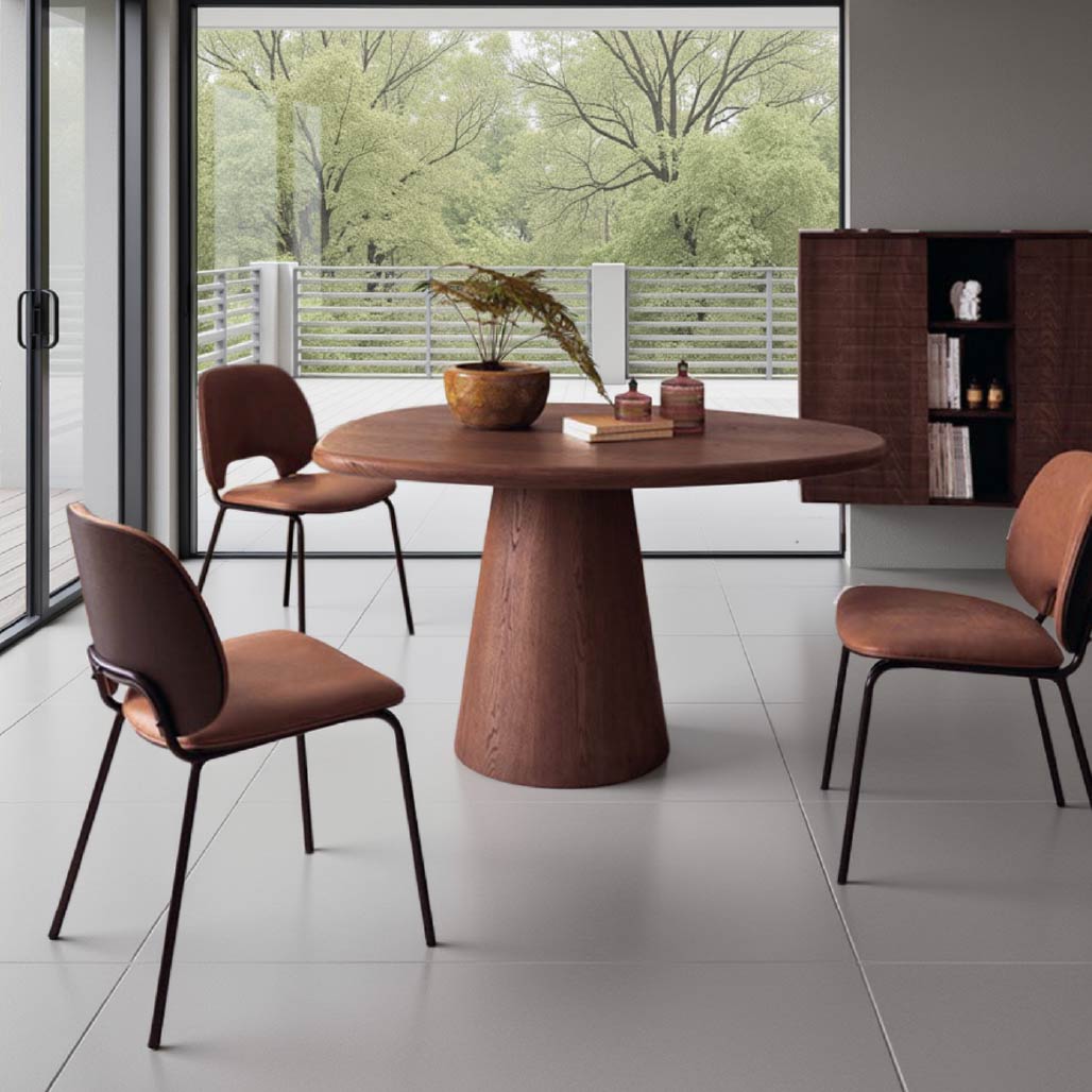 Joakim Oval Walnut Dining Table Set