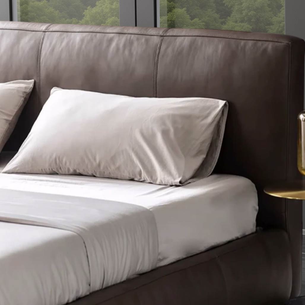 Jorgen Italian Retro Leather Bed