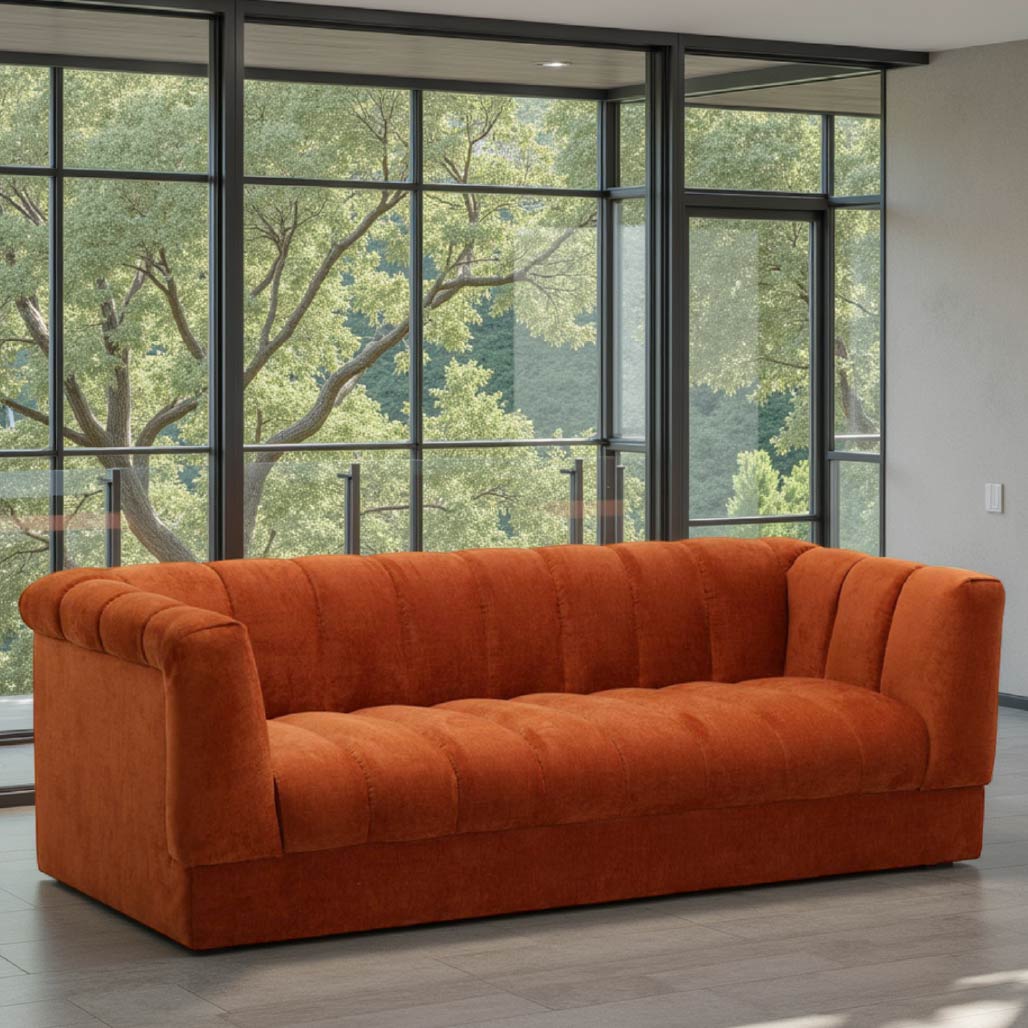 Zara Modern Plush Chenille Sofa
