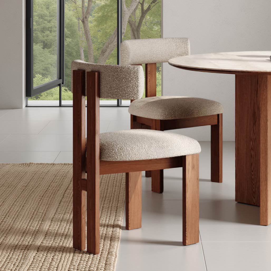 Thyr French Retro Ash Wood Chair