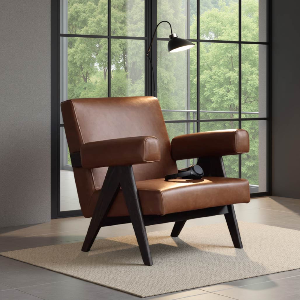 Viggo Retro Armrest Lounge Chair