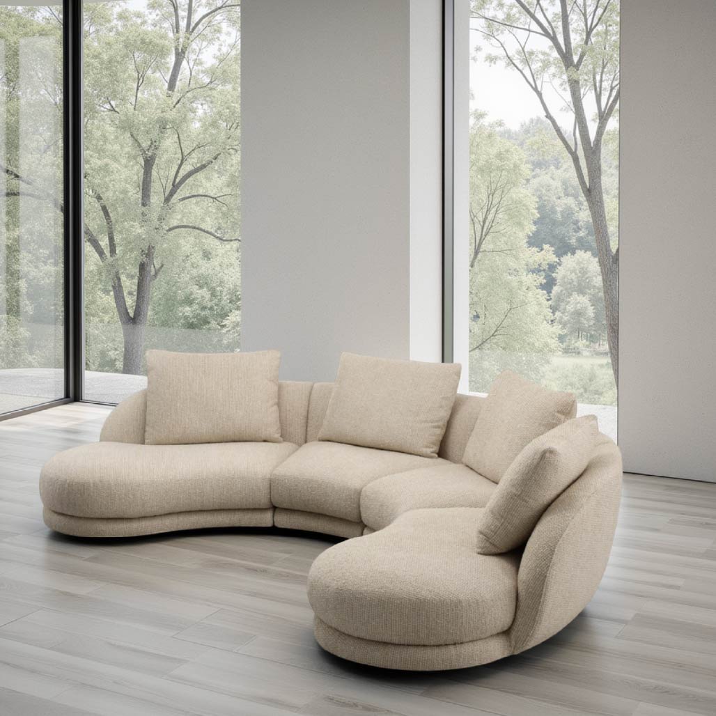 Vilde Curved Cloud Sectional Sofa