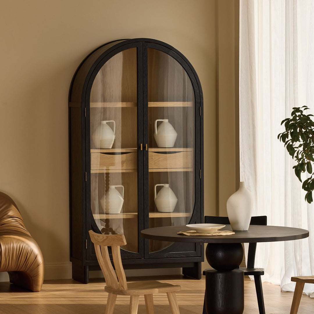 Ulrik Oak Wood Curved Cabinet