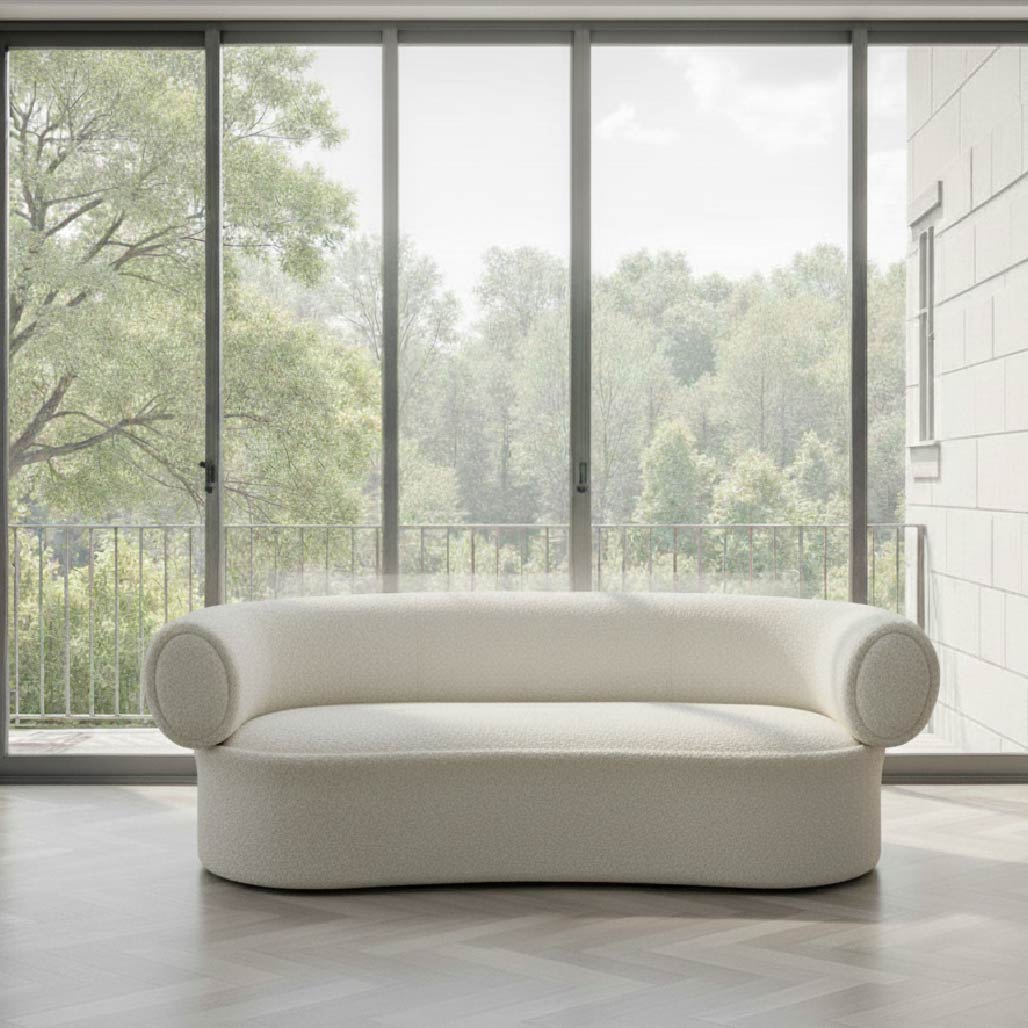 Ola Curved Boucle Sofa