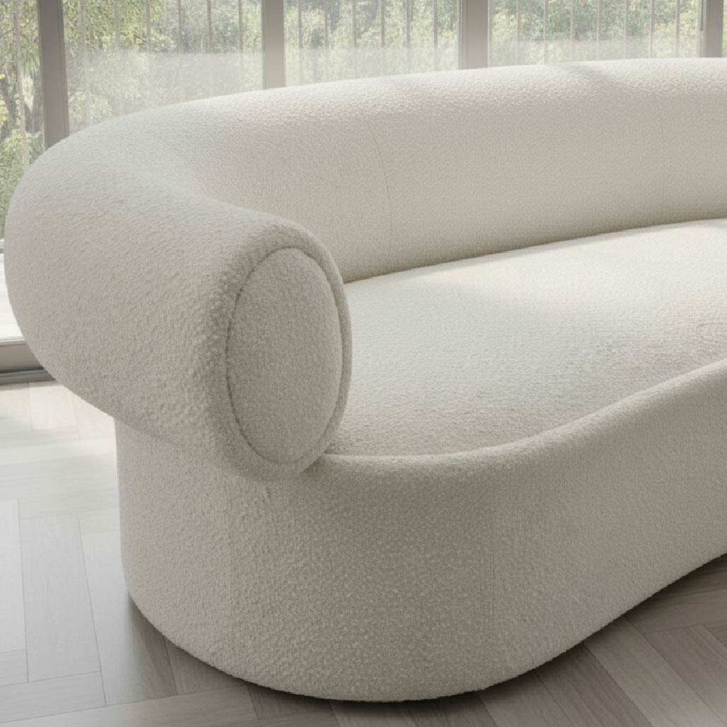 Ola Curved Boucle Sofa