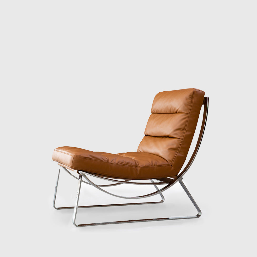 Arcline Saddle Leather Lounge Chair