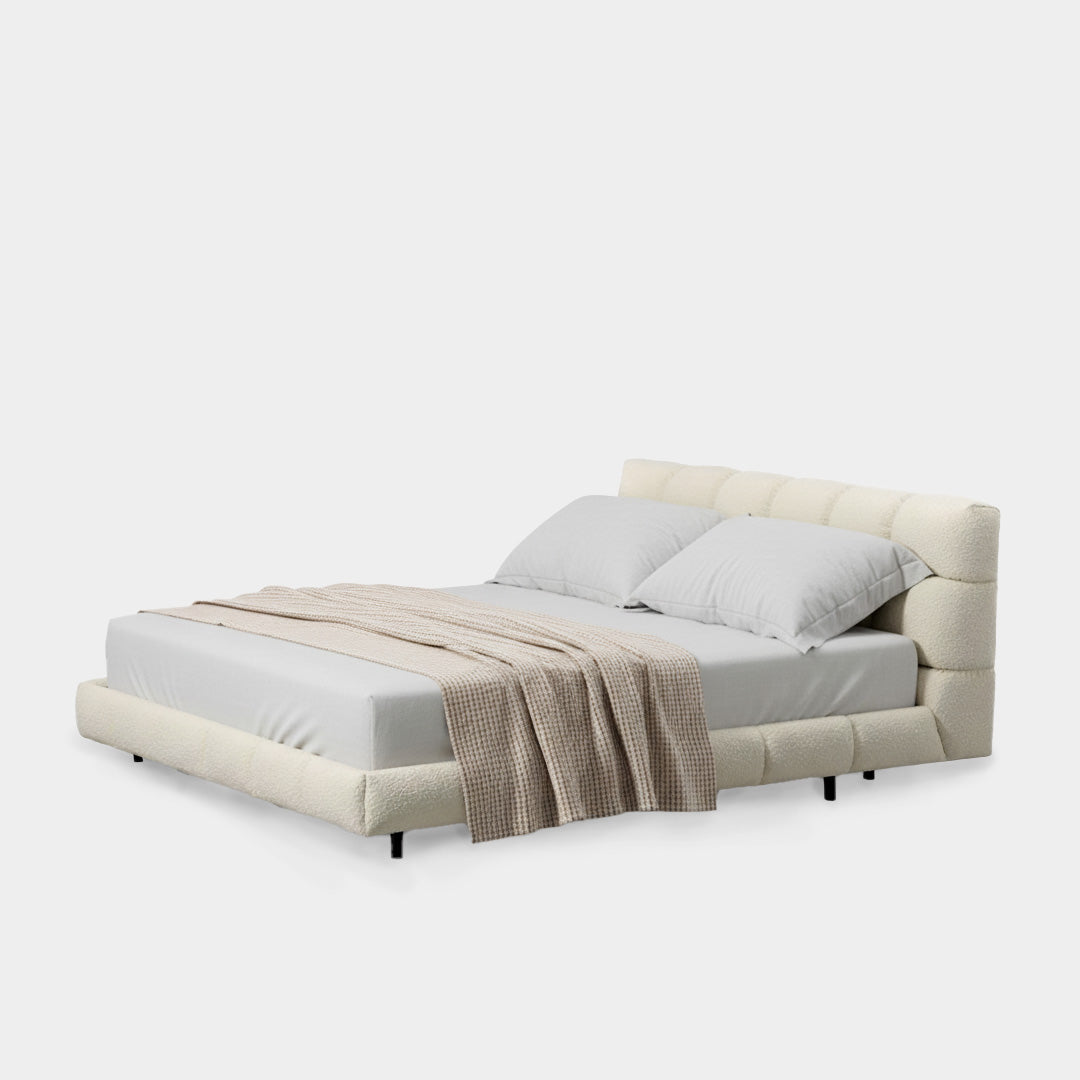 Lunna Marshmallow Tufted Bed