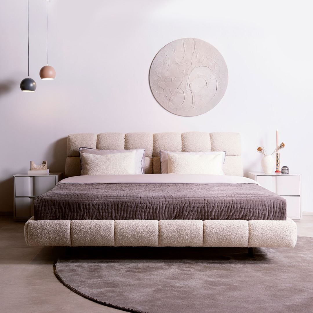 Lunna Marshmallow Tufted Bed