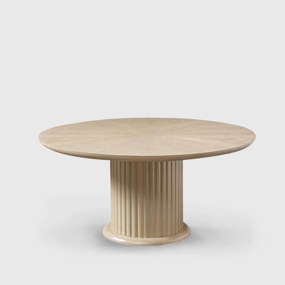 Eira White Oak Round Table Set