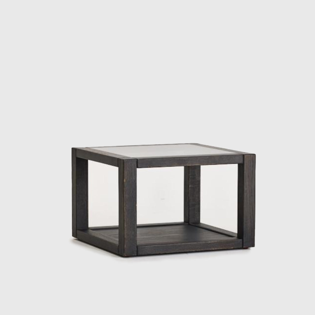 Inkwell Oak & Glass Side Table