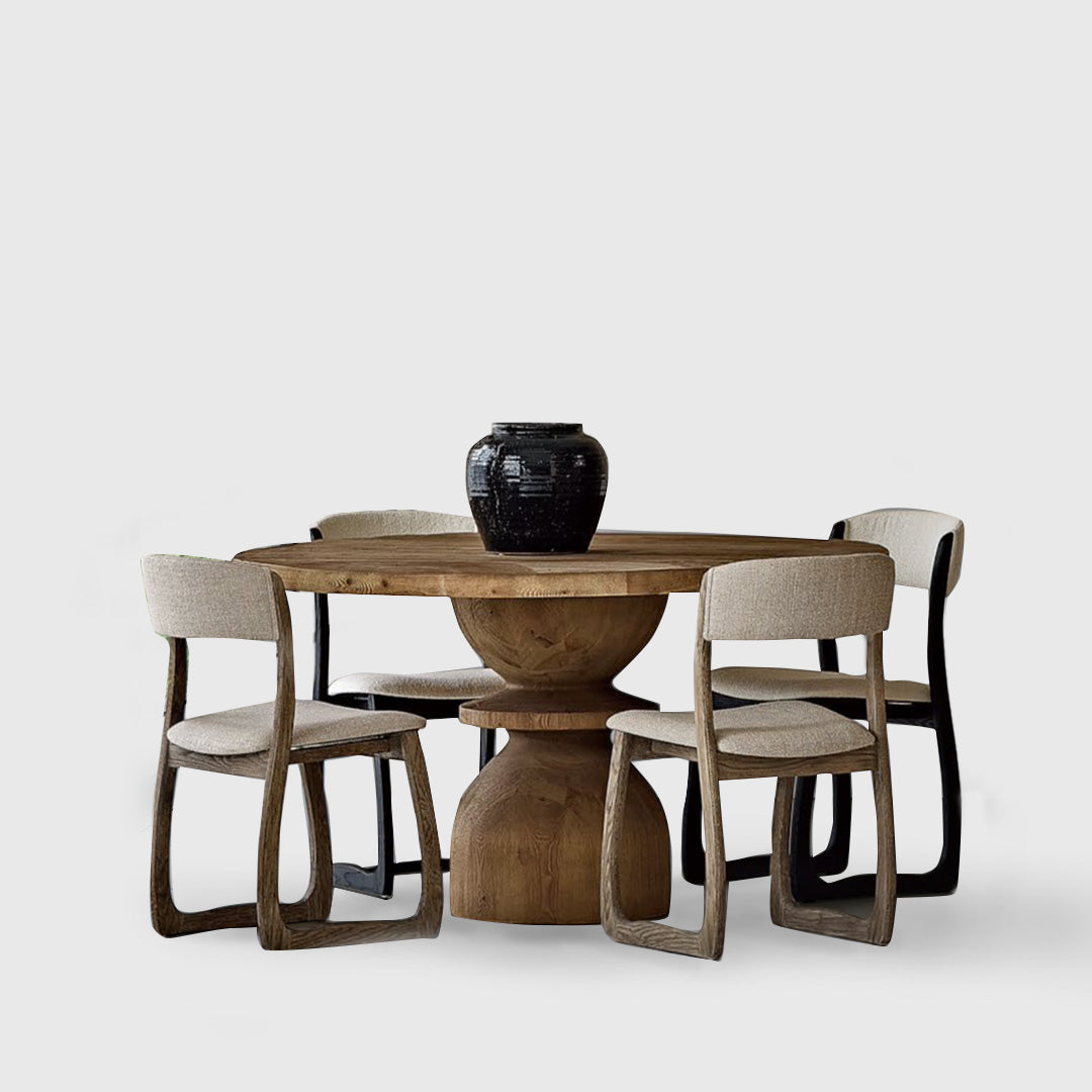 Frode Artisan Round Dining Table Set