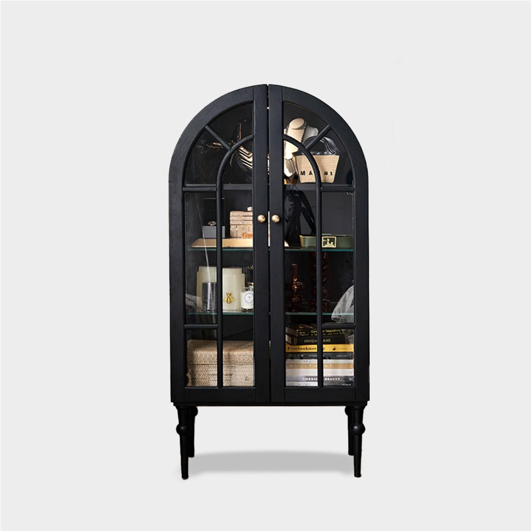 Olena French Retro Wood Arched Cabinet